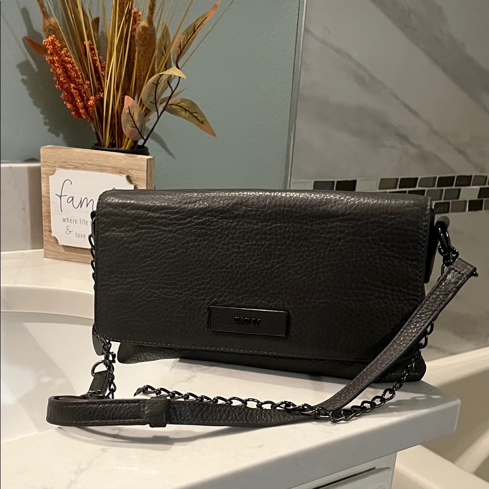 Black Leather Crossbody Bag